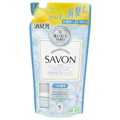 Kobayashi "Shoshugen Savon" Жидкий освежитель воздуха с ароматом свежести, сменная упаковка, 400 мл. Kobayashi "Shoshugen Savon" Жидкий освежитель воздуха с ароматом свежести, сменная упаковка, 400 мл. (фото)