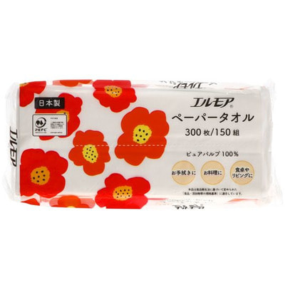 Kami Shodji "Ellemoi" Бумажные двухслойные полотенца для кухни, 150 листов. Kami Shodji "Ellemoi" Бумажные двухслойные полотенца для кухни, 150 листов.