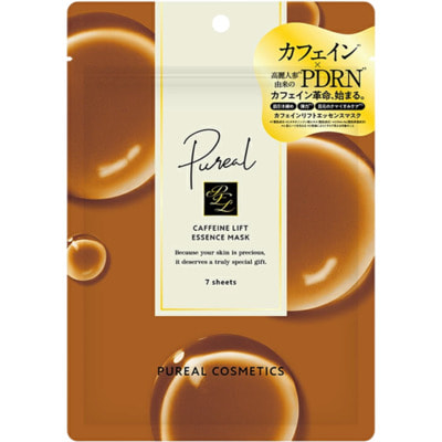 Maruman "Pureal Caffeine Lift Essence Mask" Омолаживающая маска-лифтинг с PDRN и кофеином для упругости и сияния, 7 шт. Maruman "Pureal Caffeine Lift Essence Mask" Омолаживающая маска-лифтинг с PDRN и кофеином для упругости и сияния, 7 шт. (фото)