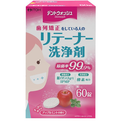 Itoh Kanpo Pharmaceutical "Dent Wash Retainer Cleaner" ������������ �������� ��� ������� ���������� � ��� � ������ �������, � �������-������ ��������, 60 ��. (����)