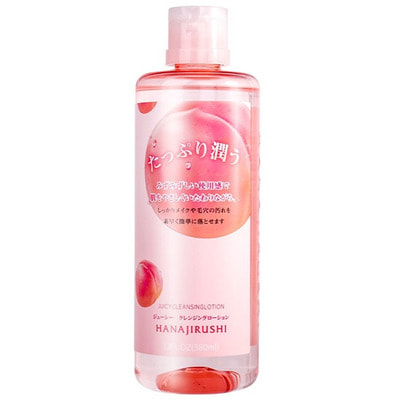 Hanajirushi "Juicy Cleansing Lotion" Мицеллярный лосьон для снятия макияжа с экстрактами персика, без масел и спирта, 380 мл. Hanajirushi "Juicy Cleansing Lotion" Мицеллярный лосьон для снятия макияжа с экстрактами персика, без масел и спирта, 380 мл. (фото)