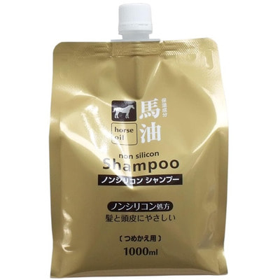 Kumano "Horse Oil Shampoo" ������� � ��������� ������ � ������ �������, ��� ������������ � ������ �����, ������� ��������, 1000 ��. (����)