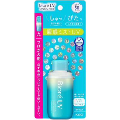 KAO "Biore UV Aqua Rich Mist SPF50+ PA++++" ����������� ��������-���� ����� ��� ���� � ����, � ���������� ���������� ��������, ������� ��������, 60 ��. (����)