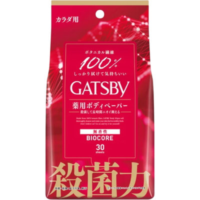 Mandom "Gatsby Body Wipes Deodorant Biocore" ������� ����������-�������������� ��� ����� ���� � ����� �������� � ���������� ����������������� � ����������� ��������, ��� �������, 30 ��.