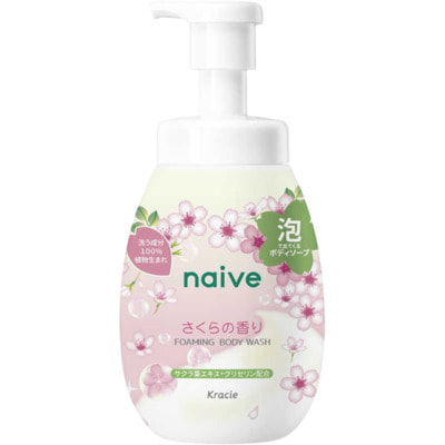 Kracie "Naive Sakura" Увлажняющее мыло-пенка для душа, для чувствительной кожи, с ароматом цветущей сакуры, 600 мл. Kracie "Naive Sakura" Увлажняющее мыло-пенка для душа, для чувствительной кожи, с ароматом цветущей сакуры, 600 мл. (фото)