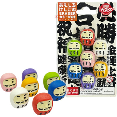 Iwako "Color Daruma" Набор фигурных ластиков в виде традиционных кукол Дарума, 7 шт. Iwako "Color Daruma" Набор фигурных ластиков в виде традиционных кукол Дарума, 7 шт. (фото)
