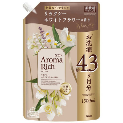 Lion "Soflan Aroma Rich Relaxing White Flower" ����������� ��� ����� � ������� �������� ����������� �����, ������ �������, ������� � �����, ������� ��������, 1300 ��. (����)
