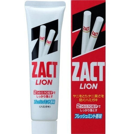 Lion "Zact" Зубная паста для устранения никотинового налета и запаха табака, 150 гр. (фото)