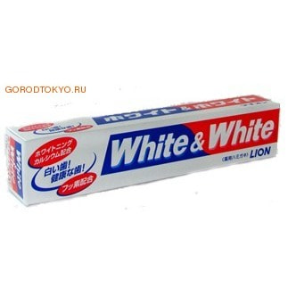 Lion Зубная паста "White&White", отбеливающая с кальцием, аромат натуральной мяты, 150 гр.