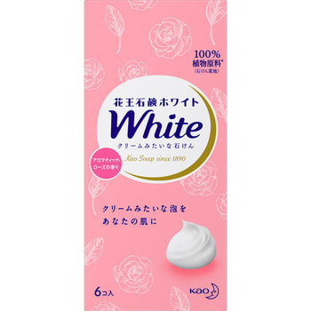 KAO "White" Мыло кусковое с ароматом розы, 6 шт. по 85 гр. (фото)