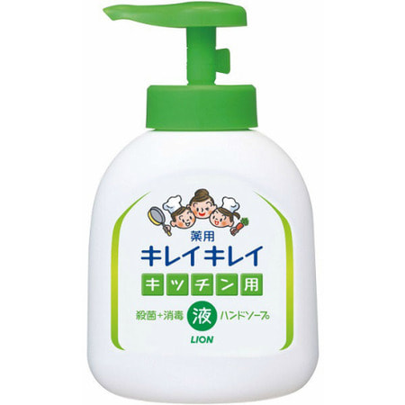 Lion "Kireikirei" Жидкое антибактериальное мыло для рук с апельсиновым маслом - для применения на кухне, 250 мл. (фото)