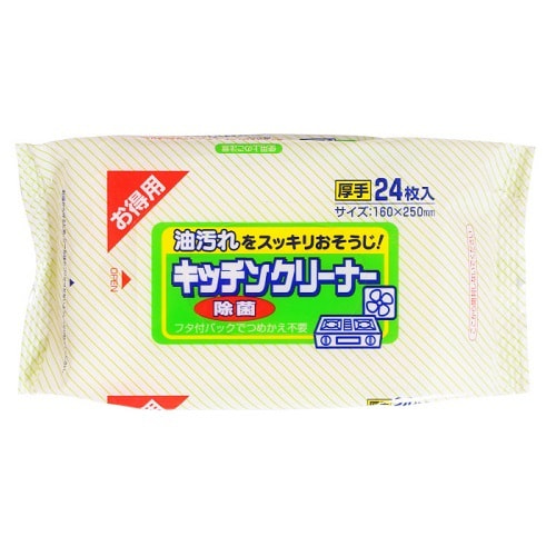Showa Siko "Kitchen cleaner" Влажные салфетки для удаления жировых загрязнений на кухне, 16х25 см, 24 шт.