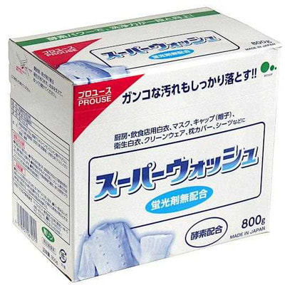 Mitsuei "Super Wash" Мощный стиральный порошок с ферментами для стирки белого белья, 800 г (фото)