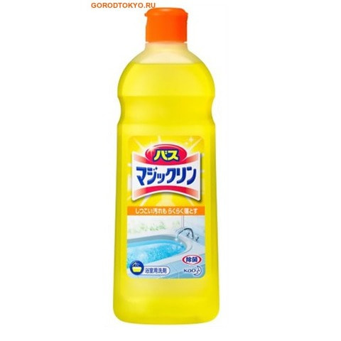 KAO "Magiclean Bath" - Жидкое чистящее средство для ванной комнаты с ароматом лимона, сменная бутылка, 485 мл.