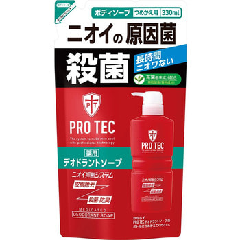 Lion Мужское дезодорирующие жидкое мыло для тела с ментолом "PRO TEC", 330 мл., сменная упаковка.