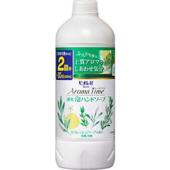 KAO KAO "Biore U - Aroma Time Foaming Hand Soap Refresh herbs" -     ,    , 400 ,  .