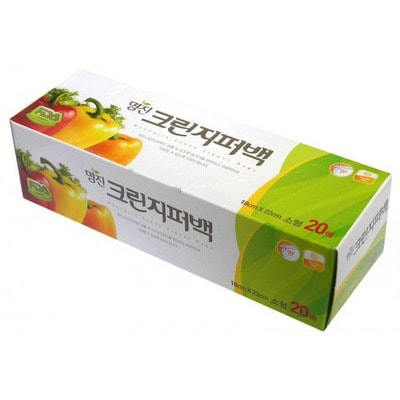 MyungJin "Bags Zipper type" Пакеты полиэтиленовые пищевые с застежкой-зиппером (в коробке), 25 x 30 см, 20 шт.