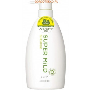 Shiseido "Super Mild" Шампунь для волос "Нежный уход", с экстрактом ромашки и розмарина, с ароматом трав, 600 мл. (фото)