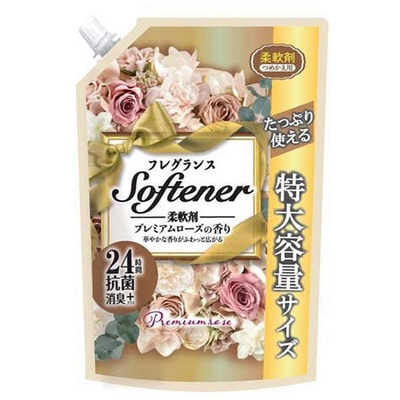 Nihon "Softener premium rose" Кондиционер для белья с ароматом розы, 1200 мл.