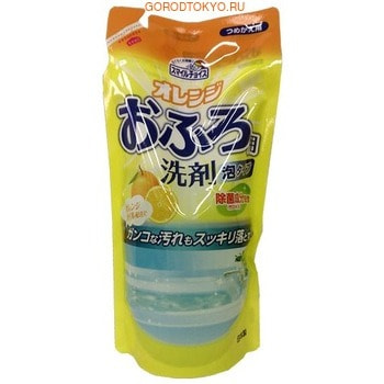 Mitsuei Спрей-пенка для удаления устойчивых загрязнений в ванной, с апельсиновым маслом, запасной блок, 350 мл.