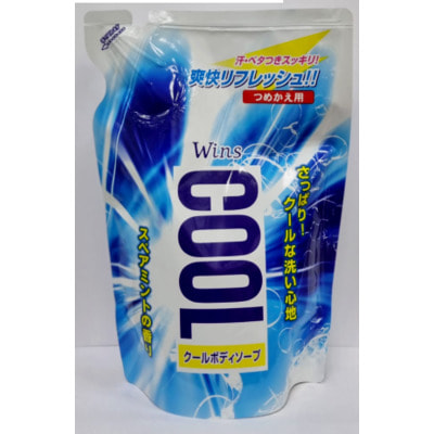 Nihon "Wins Cool body soap" Охлаждающее мыло для тела, с ментолом и ароматом мяты, 400 мл.
