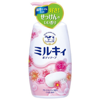 COW "Milky" Жидкое пенное мыло для тела c керамидами и молочными протеинами, с цветочным ароматом, 550 мл.