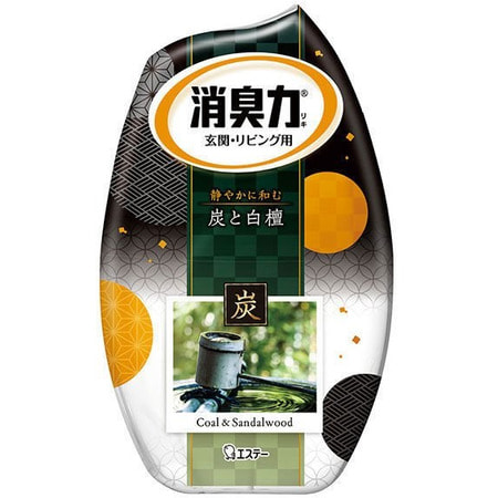 ST "Shoushuuriki Deodorant Force" Жидкий освежитель воздуха для комнаты "Древесный уголь и сандаловое дерево", 400 мл.
