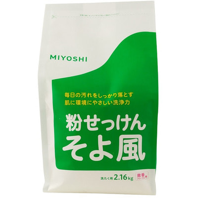 Miyoshi Порошковое мыло для стирки на основе натуральных компонентов (с ароматом цветочного букета), 2160 гр.