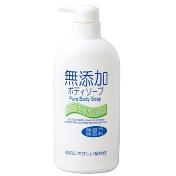 Nihon "No Added Pure Body Soap" Натуральное бездобавочное жидкое мыло для тела, для всей семьи, 550 мл.