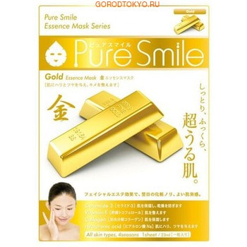 Sun Smile "Pure Smile Essence mask" Подтягивающая маска для лица с эссенцией золота, 1 шт.