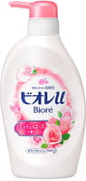 KAO "Biore U Smile Time" Мягкое пенное мыло для всей семьи, нежный аромат розы, 480 мл.