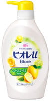KAO "Biore U Smile Time" Мягкое пенное мыло для всей семьи, освежающий цитрусовый аромат, 480 мл.