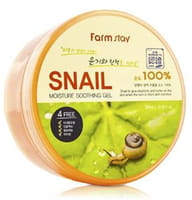 FarmStay "Snail Moisture Soothing Gel" Многофункциональный смягчающий гель с экстрактом улитки, 300 мл.