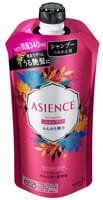 KAO "Asience" Шампунь для увеличения упругости волос, с экстрактом женьшеня и протеинами шелка, цветочно-фруктовый аромат, запасной блок, 340 мл.
