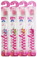 Dental Care "Fluorine Toothbrush" Зубная щётка "Фтор" cо сверхтонкой двойной щетиной (средней жёсткости и мягкой) и прозрачной прямой ручкой, 1 шт.