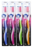 Dental Care "Fluorine Toothbrush" Зубная щётка "Фтор" cо сверхтонкой двойной щетиной (средней жёсткости и мягкой) и изогнутой ручкой, 1 шт.