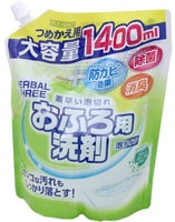 Mitsuei Пенящееся чистящее средство для ванной с антибактериальным эффектом, с цветочно-травяным ароматом, для флаконов с распылителем, 1400 мл.