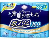 Daio Paper Japan Ночные ультратонкие особомягкие гигиенические прокладки, c крылышками (Супер+) 36 см, 12 шт.