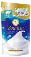 COW "Bouncia" Жидкое увлажняющее мыло для тела "Взбитые сливки" с гиалуроновой кислотой и коллагеном, со свежим цветочным ароматом, запасной блок, 400 мл.