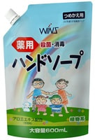Nihon "Wins Hand soup" Семейное антибактериальное крем-мыло для рук с экстрактом алоэ, сменная упаковка, 600 мл.