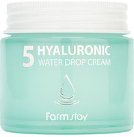 FarmStay "Hyaluronic 5 Water Drop Cream" Крем для лица суперувлажняющий с гиалуроновым комплексом, 80 мл.