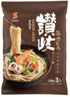 Samlip "Seafood Flavor Udon". Порционная пшеничная лапша со вкусом морепродуктов, 642 гр.