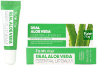 FarmStay "Real Aloe Vera Essential Lip Balm" Суперувлажняющий бальзам для губ с алоэ, 10 мл.