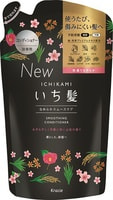 Kracie "Ichikami" Бальзам-ополаскиватель разглаживающий для поврежденных волос с ароматом горной сакуры, 340 гр, сменная упаковка.