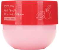 FarmStay "Real Peach All-in-one Cream" Многофункциональный крем с экстрактом персика, 300 мл.