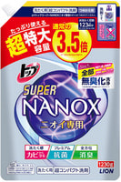 Lion "Top Super Nanox" Гель для стирки, концентрат для контроля за неприятными запахами, сменная упаковка с крышкой, 1230 гр.
