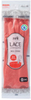 Clean Wrap "Lace latex gloves" Перчатки из натурального латекса с внутренним покрытием, укороченные, с крючками для сушки, коралловые, размер M, 1 пара.