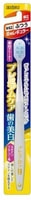 Ebisu Широкая 6-ти рядная зубная щетка с головкой овальной формы, с резиновыми вставками и cверхтонкими концами щетинок, №W62, средней жесткости.