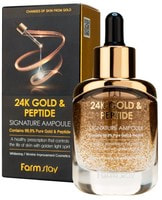 FarmStay "24K Gold & Peptide Signature Ampoule" Ампульная сыворотка с золотом и пептидами, 35 мл.