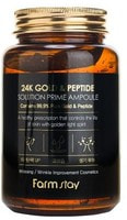 FarmStay "24K Gold & Peptide Solution Prime Ampoule" Многофункциональная ампульная сыворотка с золотом и пептидами, 250 мл.